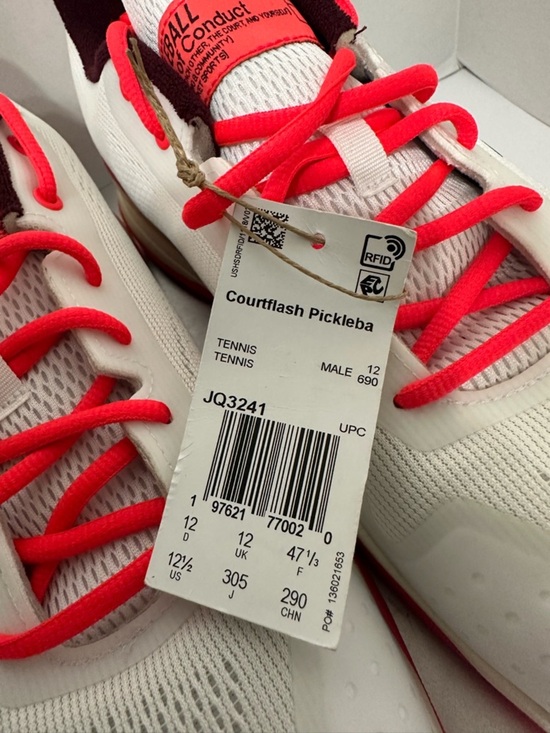 adidas White and Red Men\'s Athletic Shoes size 12.5  new w tags main image 4